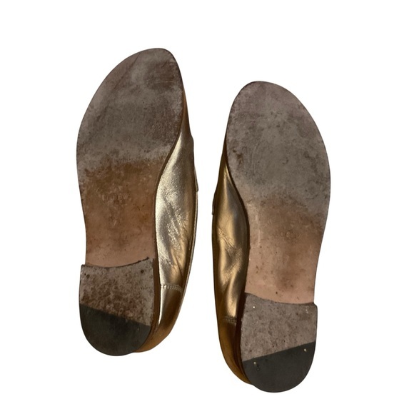 J. Crew‎ gold leather Loafers Slip-Ons - Picture 2 of 3